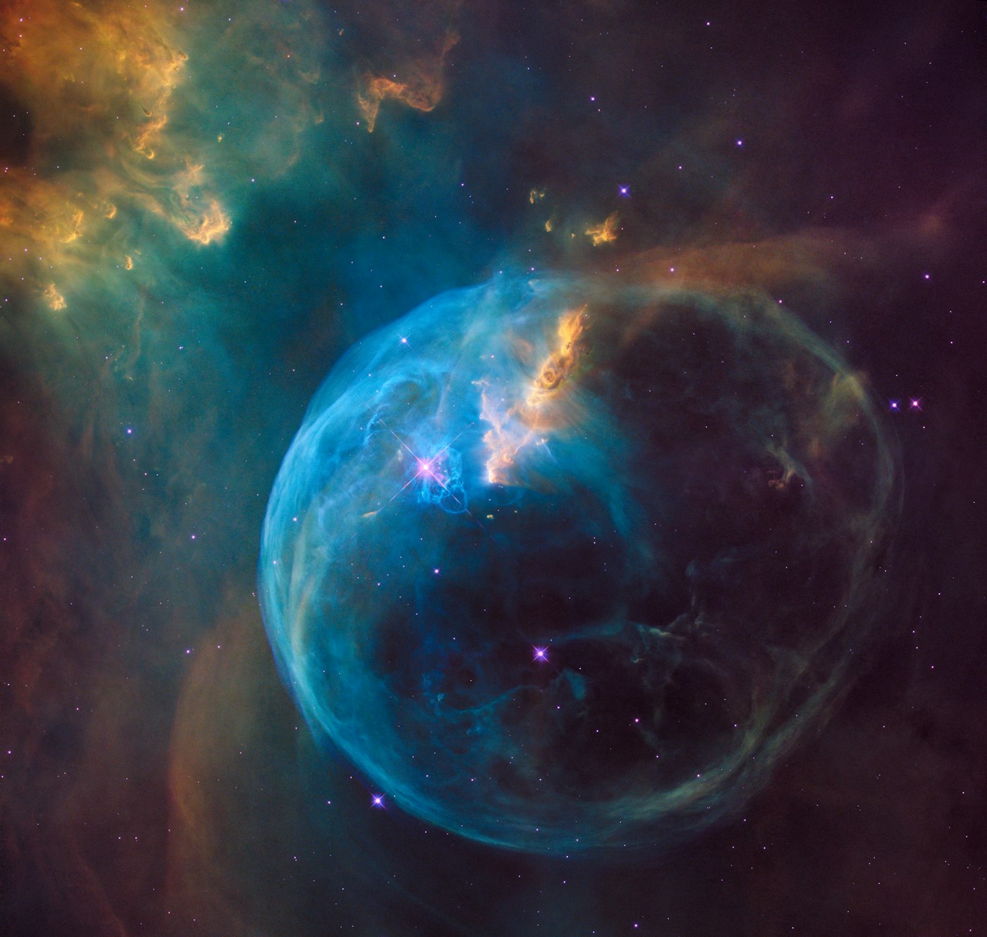 星云与星空,星座文化主题示意图